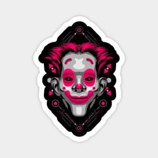 clown head scary Magnet