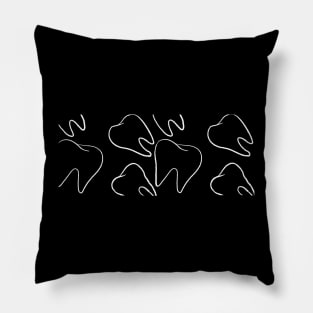 Black and White Teeth Pillow