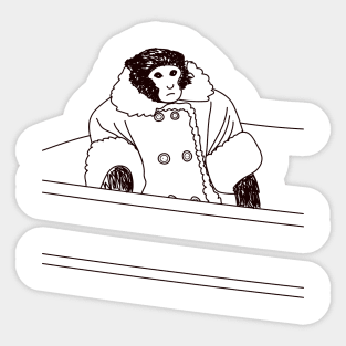 Monkey Looking Away Sticker for Sale by BecuzMDsaid