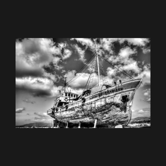 Greek Boat In Dry Dock by tommysphotos