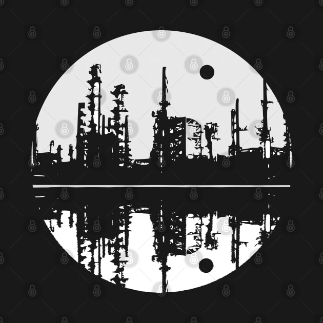 City scape reflection moon silhouette design. by MoonSilhouette