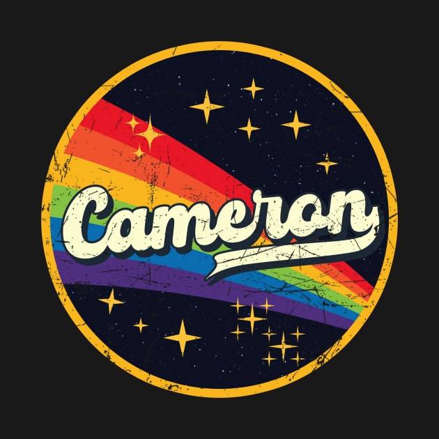 Cameron // Rainbow In Space Vintage Grunge-Style by LMW Art