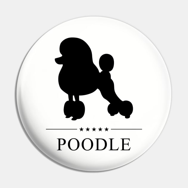 Poodle Black Silhouette Pin by millersye