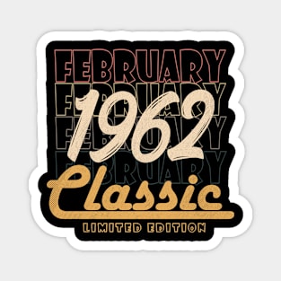 february 1962 birthday Magnet