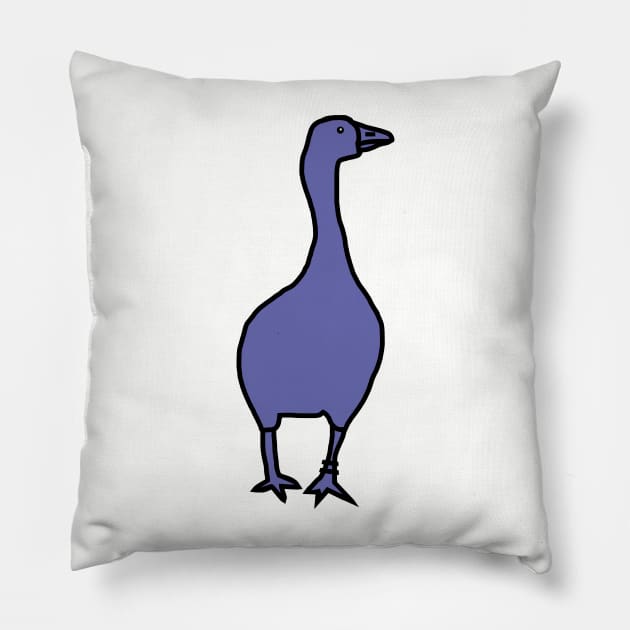 Very Peri Periwinkle Blue Goose Game Color of the Year 2022 Pillow by ellenhenryart