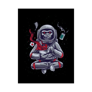 Astronaut Monkey Eating Pho T-Shirt