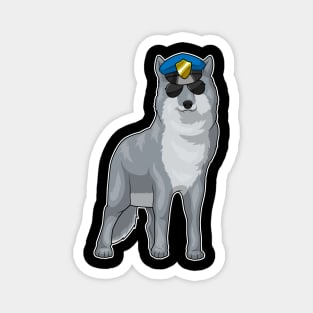Wolf Police Cop Police hat Magnet