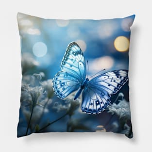 Butterfly Forest Nature Serene Tranquil Pillow