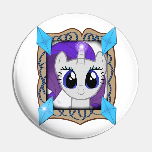 Rarity's Portrait Pin by RayneMercury