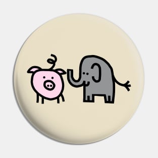 Pig and Elephant Pin