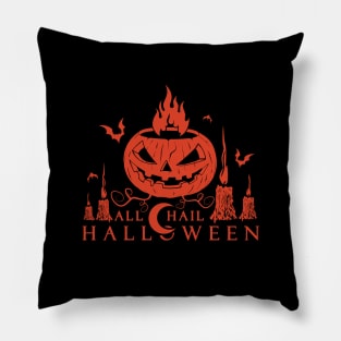 Pumpkin and fire Pillow