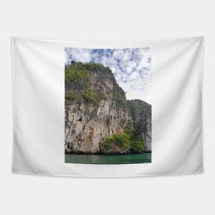 Beautiful Cliff, Ocean, Beach Tapestry