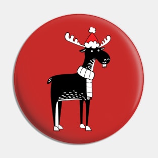 Christmas moose Pin