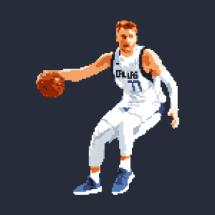 Luka Doncic pixel dribble T-Shirt