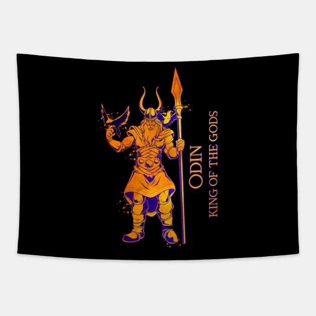 Viking King of the Gods Odin Tapestry by Modern Medieval Design