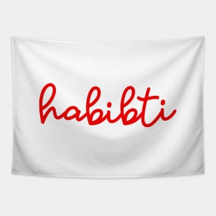 habibti - supreme red Tapestry