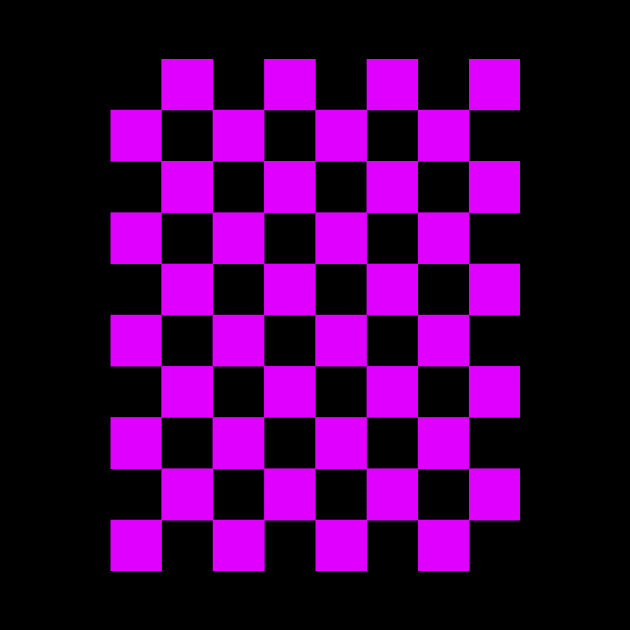 Phlox and Black Chessboard Pattern by californiapattern 