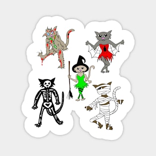 Halloween cats pattern Magnet