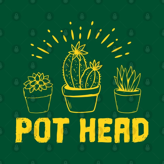 Funny Pot Head Gardener Succulents by ARMU66