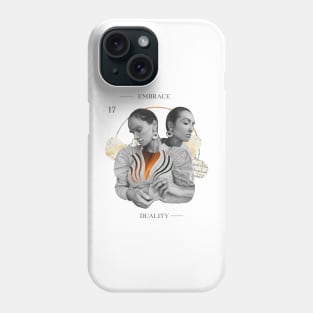 Embrace duality collage photographic style Phone Case