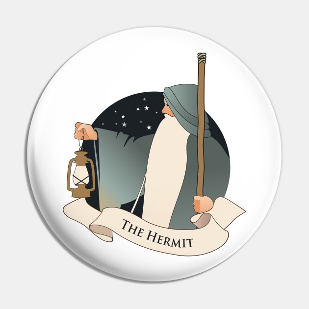 Tarot Arcana: The Hermit Pin by LaInspiratriz