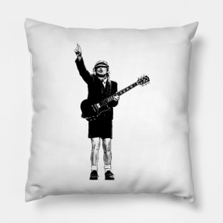 Retro Angus Young Pillow