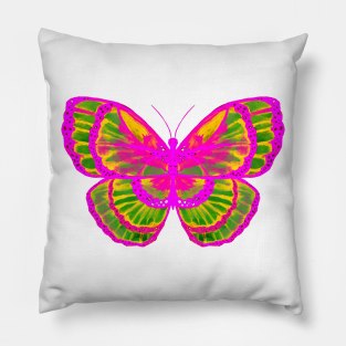 Pink and Green Butterfly Pillow