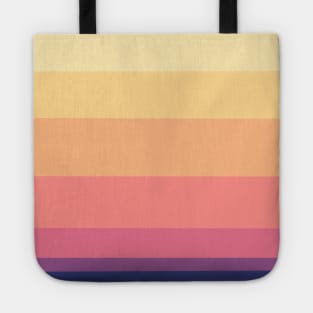 Sunset Retro Lines Tote