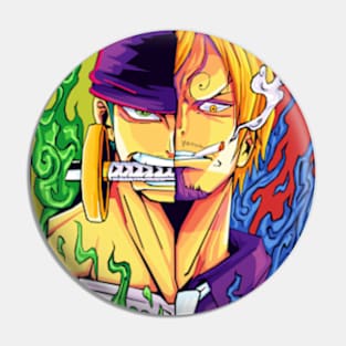 zoro x sanji pop art Pin