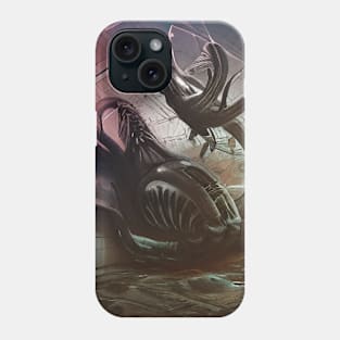 Alien attacking a space station Phone Case