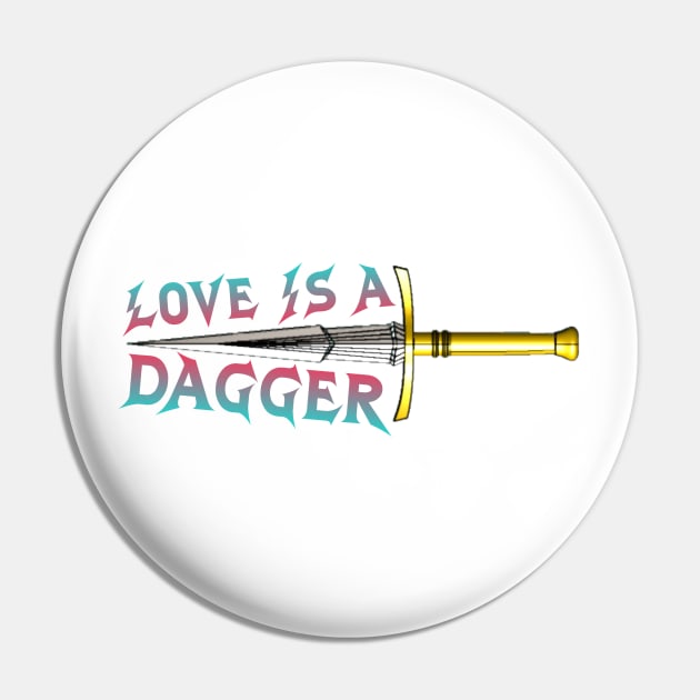 Love is a Dagger Dagger Pin by LopGraphiX