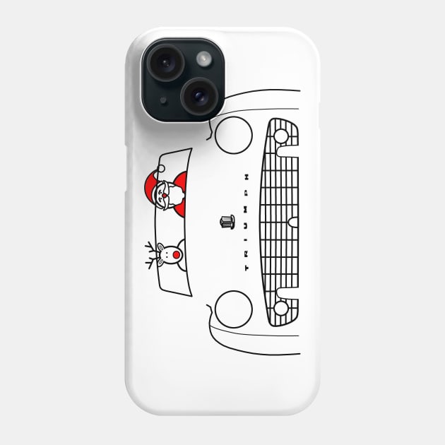 Triumph TR3 classic British sports car Christmas special edition Phone Case by soitwouldseem