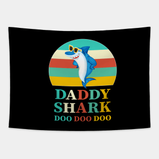 Daddy Shark Doo Doo Doo Vintage funny gift Fathers Day Tapestry