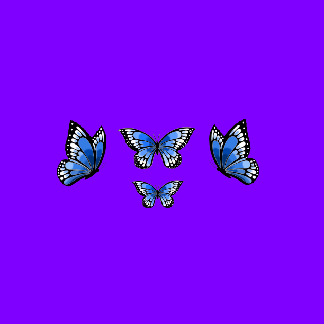 Blue Butterfly print by Art by Eric William.s