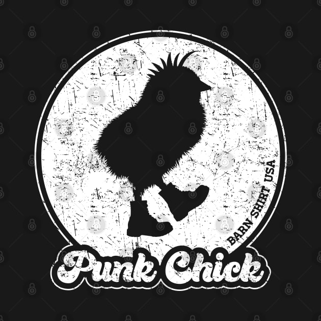 Punk Chick - Farm Girl - White - Distressed by Barn Shirt USA