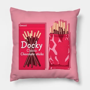 Japanese classic chocolate sticks Pillow