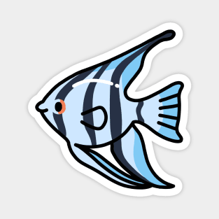Blue Zebra Angelfish Magnet