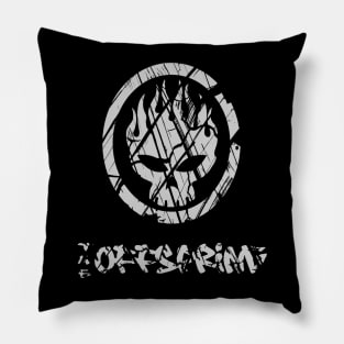 the offspring scratch vintage Pillow