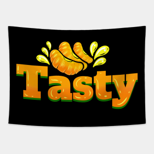 Tasty Orange Slices Or Peaces - Vegetarian - Go Vegan Tapestry