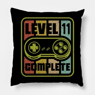 Level 11 Complete Gamer 11th Birthday Gaming Pillow