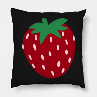 dark red strawberry drawing Pillow