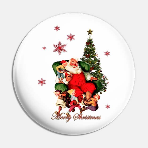 Santas claus wish you a Merry Christmas Pin by Nicky2342