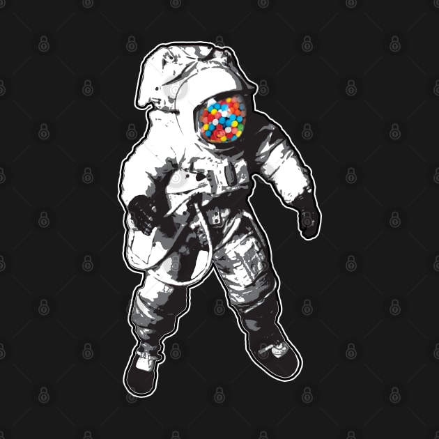 Gumball Spaceman Street Art by NineBlack