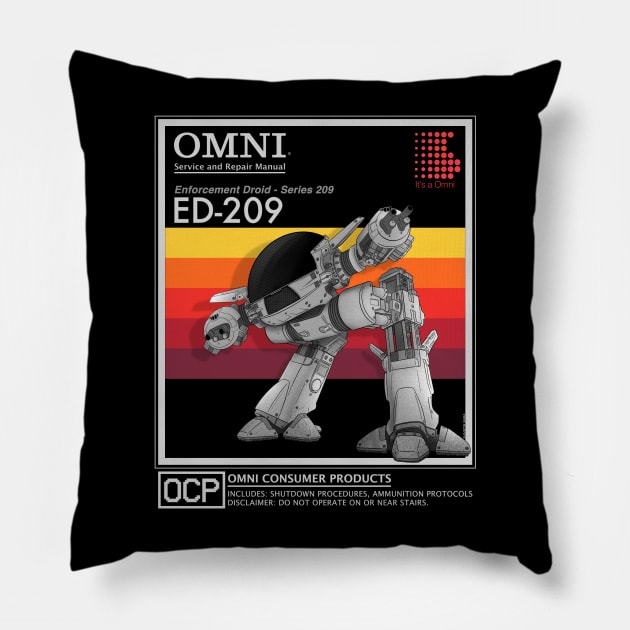 ED-209 Service and Repair Manual Pillow by Justanos