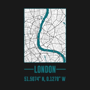 LONDON Minimalist city Map, LONDON DIY city Map T-Shirt