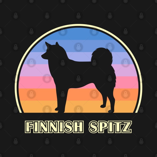 Finnish Spitz Vintage Sunset Dog by millersye