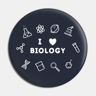 I heart  biology Periodic Table Pin