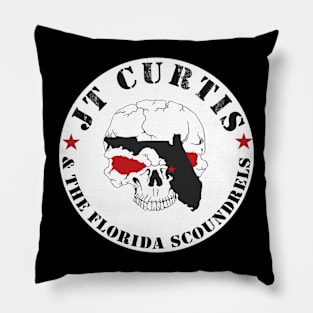 JT Curtis and the Florida Scoundrels White BG Pillow