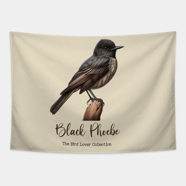 Black Phoebe - The Bird Lover Collection Tapestry by goodoldvintage