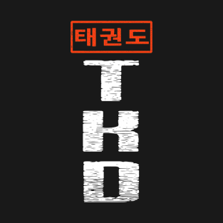 Vertical TKD with Korean text T-Shirt